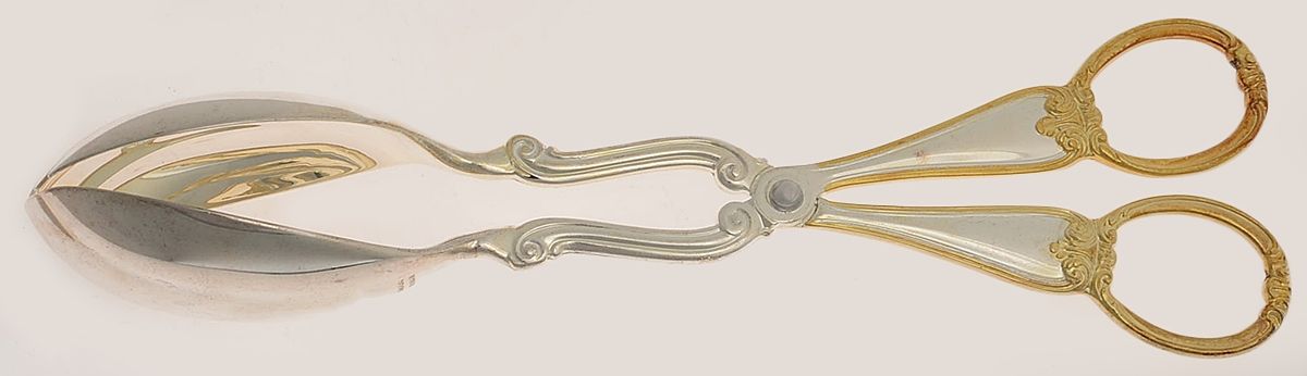 Heritage (Gold Accent) 1-Piece Salad Tongs by Gorham Silver-1