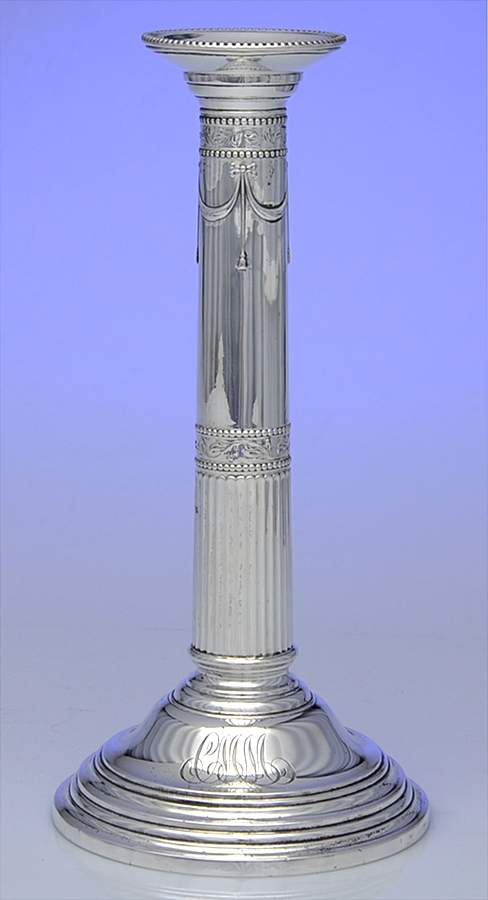 A8508 (Sterling, Hollowware) 10" Weighted Candlestick by Gorham Silver-1