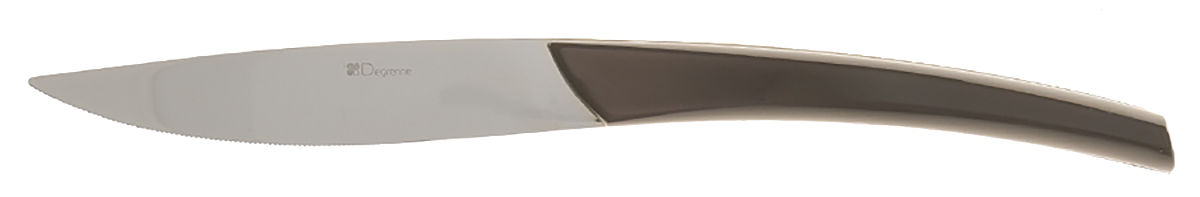 Quartz Carbon Black (Stainless) Modern Solid Knife by Guy Degrenne-1