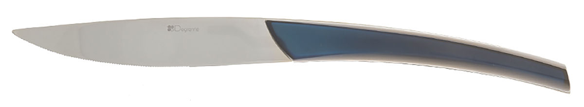 Quartz Blue (Stainless) Modern Solid Knife by Guy Degrenne-1