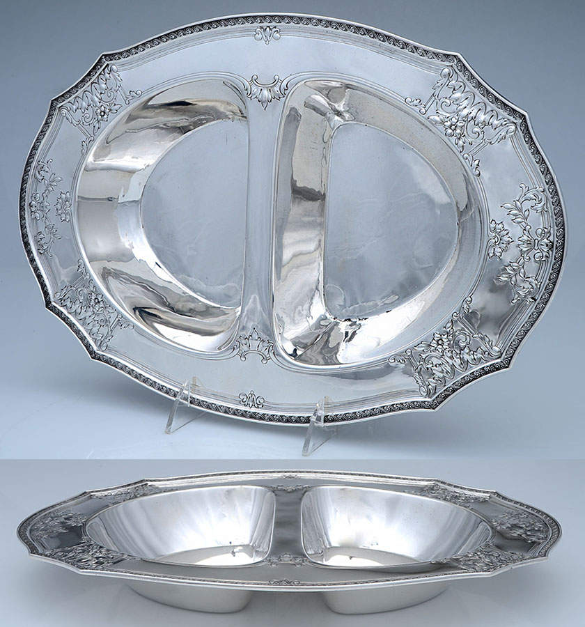 Lcl (Sterling, Hollowware) 2-Part Sterling Oval Vegetable Bowl by Gorham Silver-1