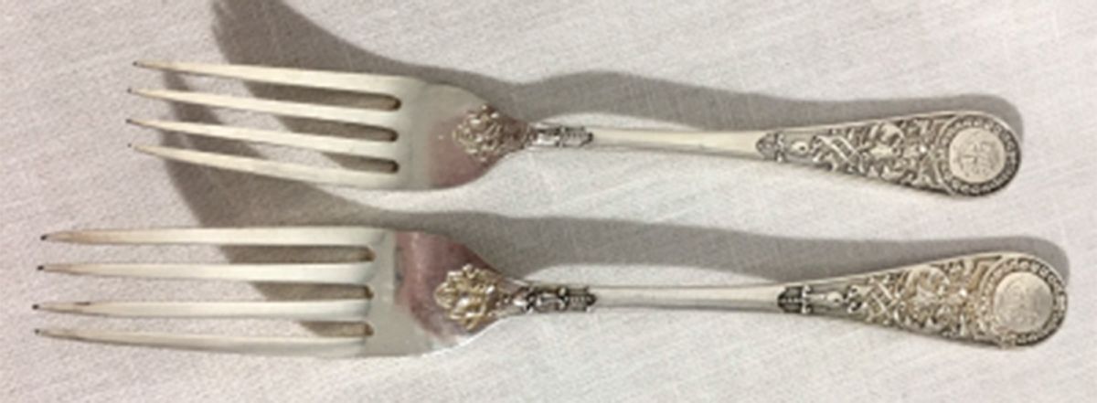 GLM2 (Silverplate) Fork by Goldsmiths & Silversmiths Co. Ltd.-1