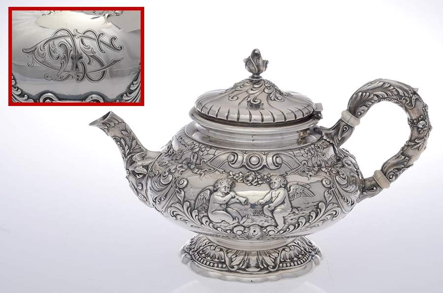 KR-Special Order (Sterling, 1916, Hollowware) Teapot by Gorham Silver-1