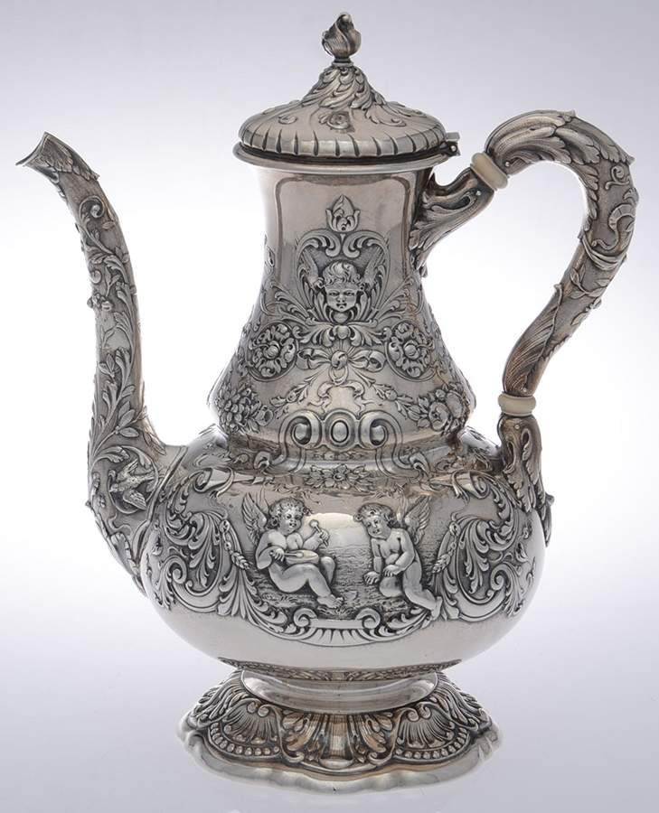 KR-Special Order (Sterling, 1916, Hollowware) Coffee Pot by Gorham Silver-1