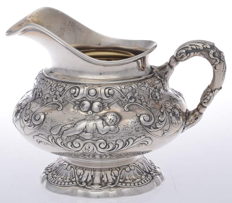KR-Special Order (Sterling, 1916, Hollowware) Creamer by Gorham Silver-1