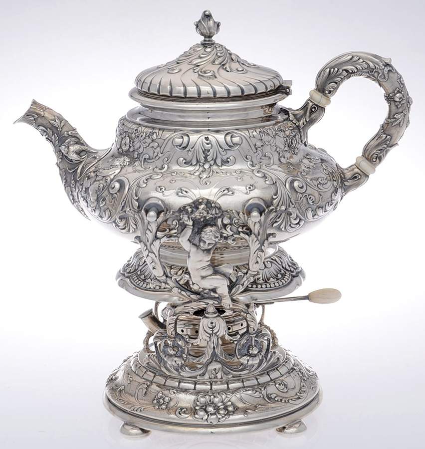 KR-Special Order (Sterling, 1916, Hollowware) Kettle, Stand & Burner by Gorham Silver-1