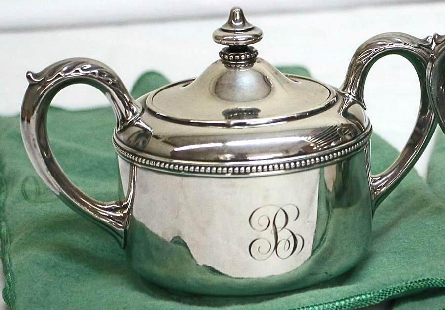 01160 (Silverplate, Hollowware) Sugar Bowl & Lid by Gorham Silver-1