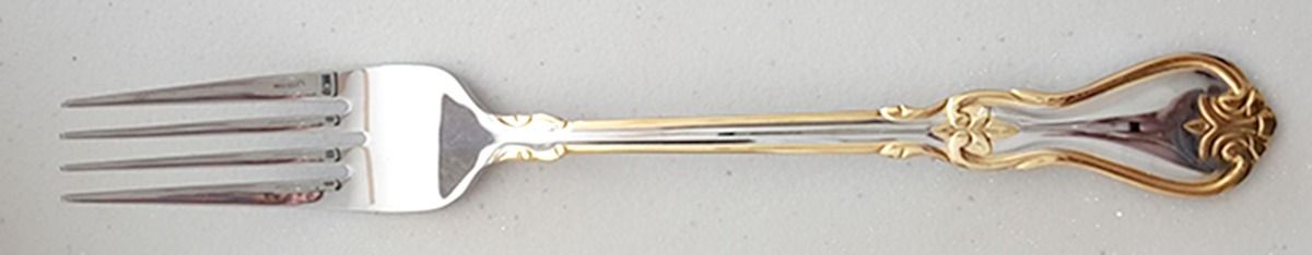 Versailles (Stainless, Gold Accent) Fork by Godinger-1