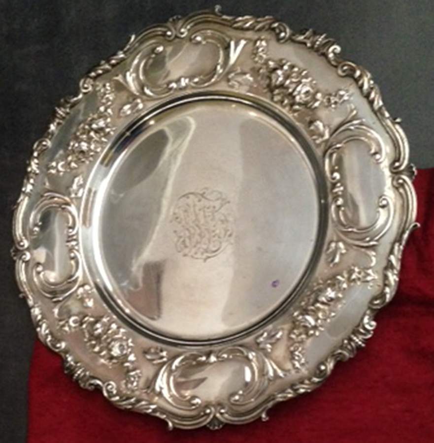 A4710 (Sterling, Hollowware) 9" Sandwich Plate by Gorham Silver-1