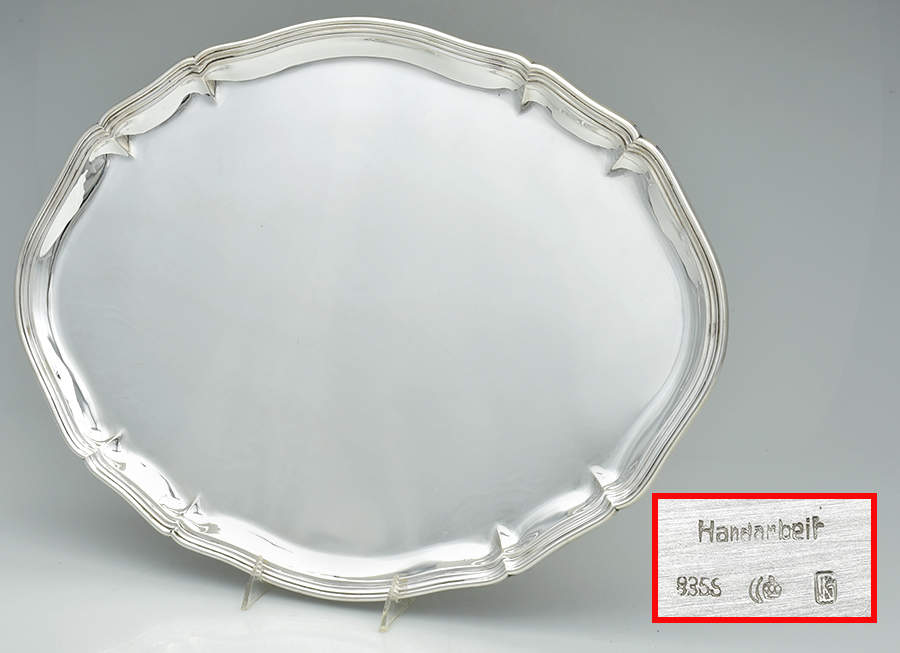 Sterling Hollowware 19" Oval Serving Platter by Gayer & Krauss-1