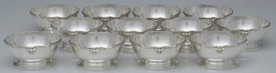 5705 (Sterling, Hollowware) 4" Individual Round Berry Bowl - Set of 12 by Graff Washbourn & Dunn-1