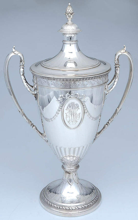 A11530 (Sterling, Hollowware) Presentation Trophy/Loving Cup & Lid by Gorham Silver-1