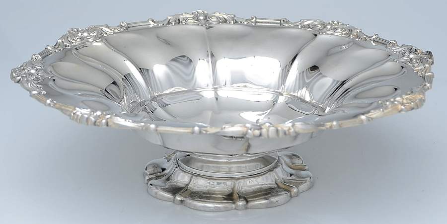 A11555 (Sterling, Hollowware) 13" Round Footed Centerpiece by Gorham Silver-1