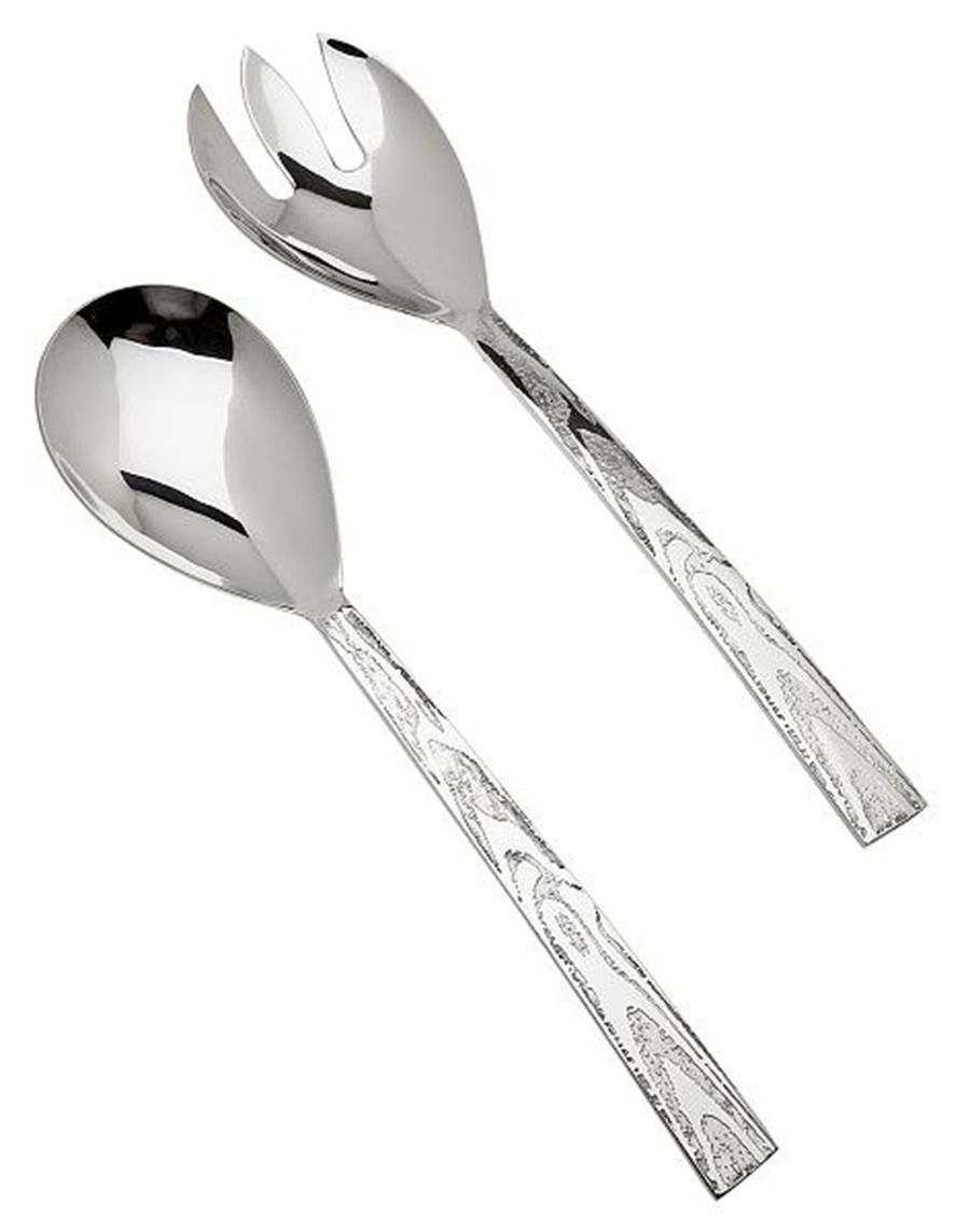 Woodlands (Stainless) (2 Pc) Solid Salad Set by Godinger-1