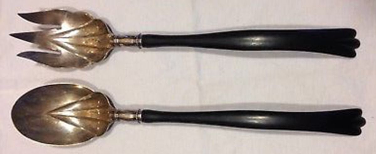 H885 (Sterling) 2 Pc Hollow Handle Chafing Dish Flatware Set by Gorham Silver-1