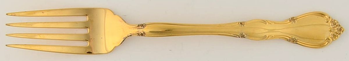 Rose Tiara-Gold (Sterilng, GoldVermeil) Individual Salad Fork by Gorham Silver-1