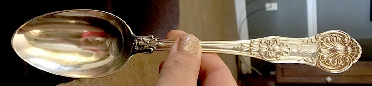 GWA16 (Sterling) Dessert/Oval Soup Spoon by George William Adams-1