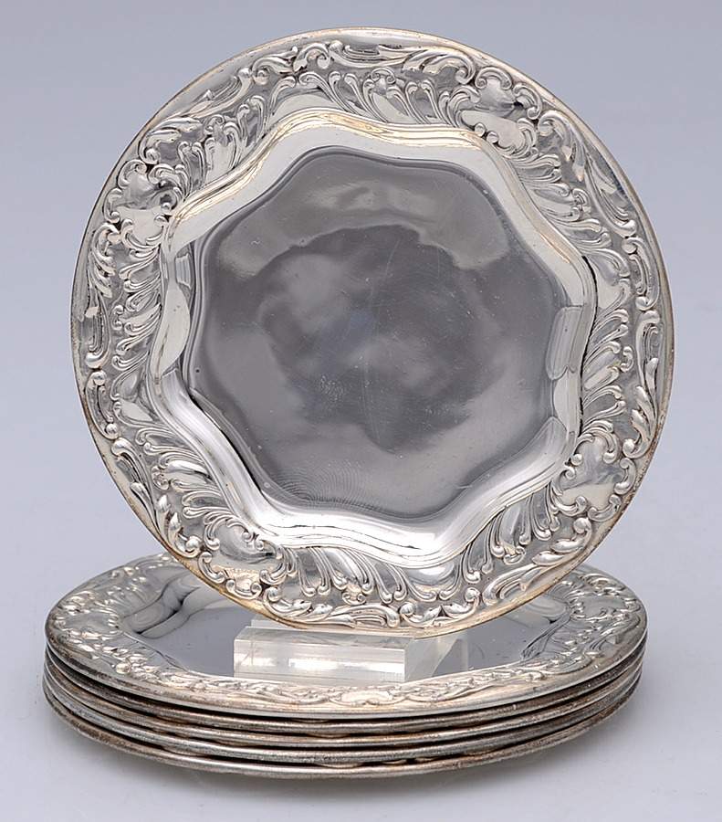 A1162 (Sterling, Hollowware) Butter Pat - Set of 6 by Gorham Silver-1