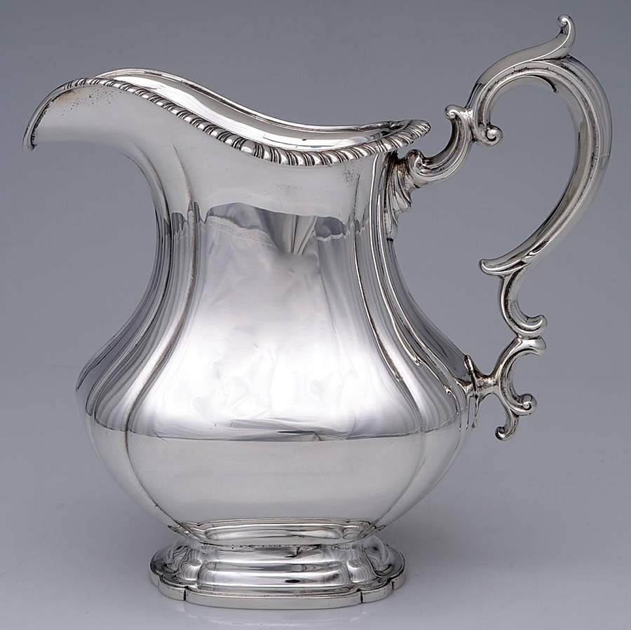 English Gadroon-Gadroon (Sterling, Hollowware) Sterling Water Pitcher by Gorham Silver-1