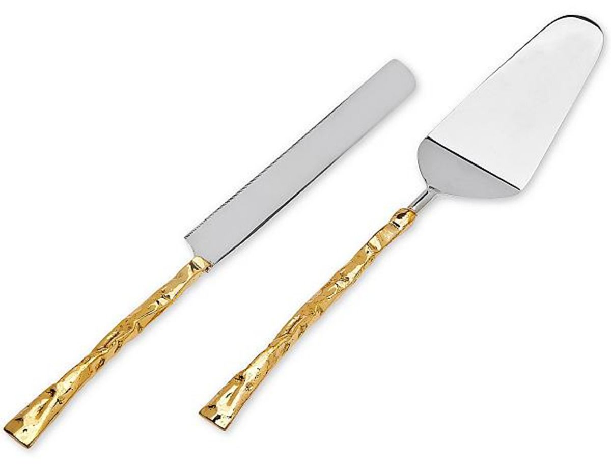 Harper (Gold Electroplate) Cake Knife & Server Set by Godinger-1
