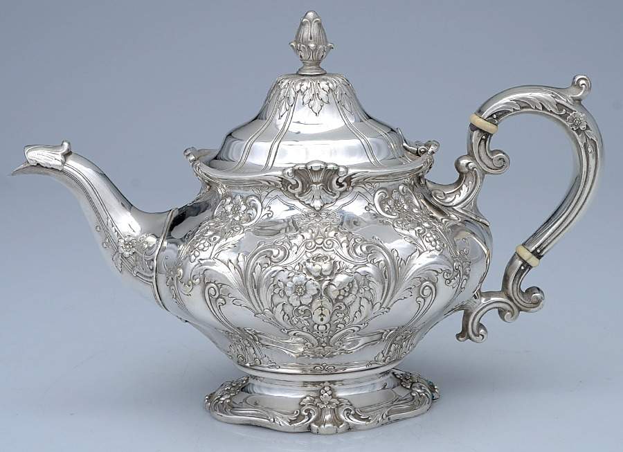 King Edward (Sterling, Hollowware) Teapot by Gorham Silver-1