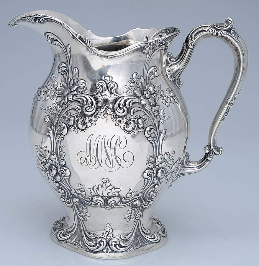 A418 (Sterling, Hollowware) Sterling Water Pitcher by Gorham Silver-1