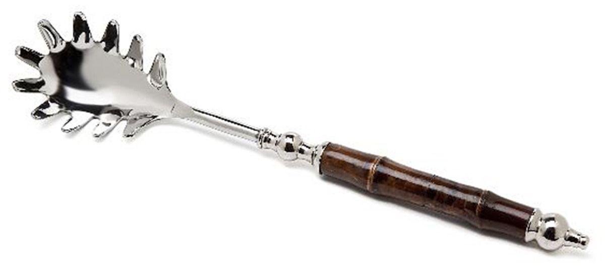 Bamboo (Stainless) Hollow Handle Pasta Fork by Godinger-1