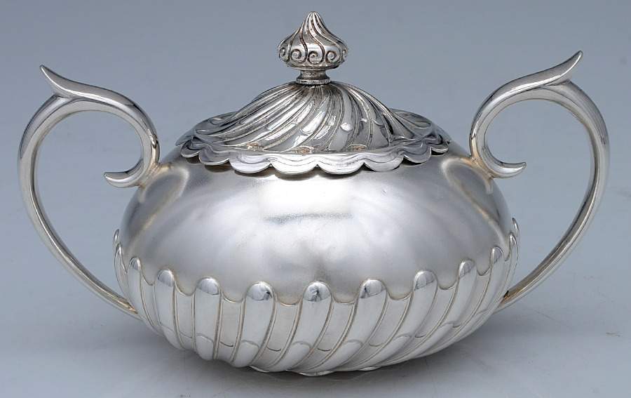 1780 (Sterling, Hollowware) Sugar Bowl & Lid by Gorham Silver-1