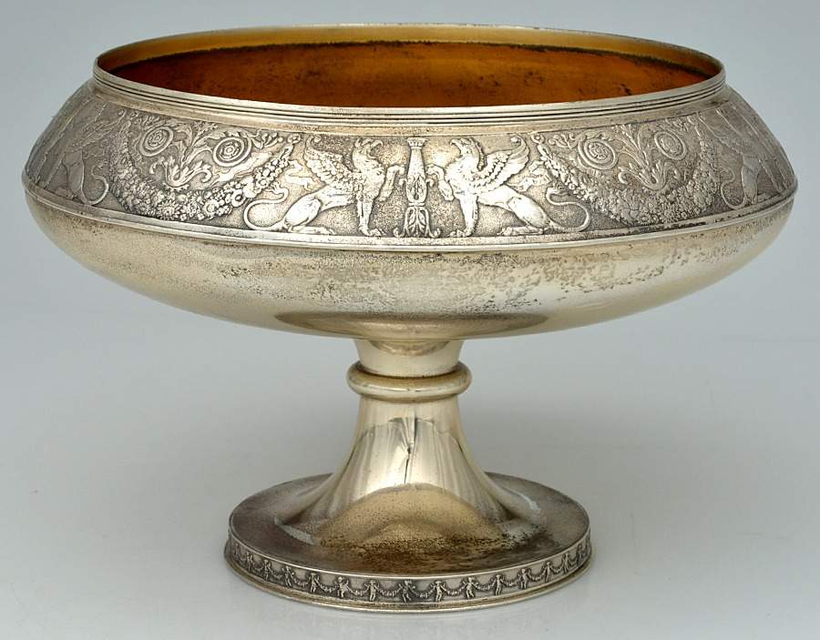 1290 (Sterling, Hollowware) 9" Round Pedestal Centerpiece by Gorham Silver-1