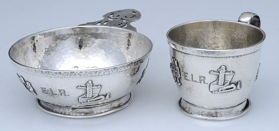 2540A (Sterling, Hollowware) 2 Piece Child Set (Cup and Porringer) by Gorham Silver-1