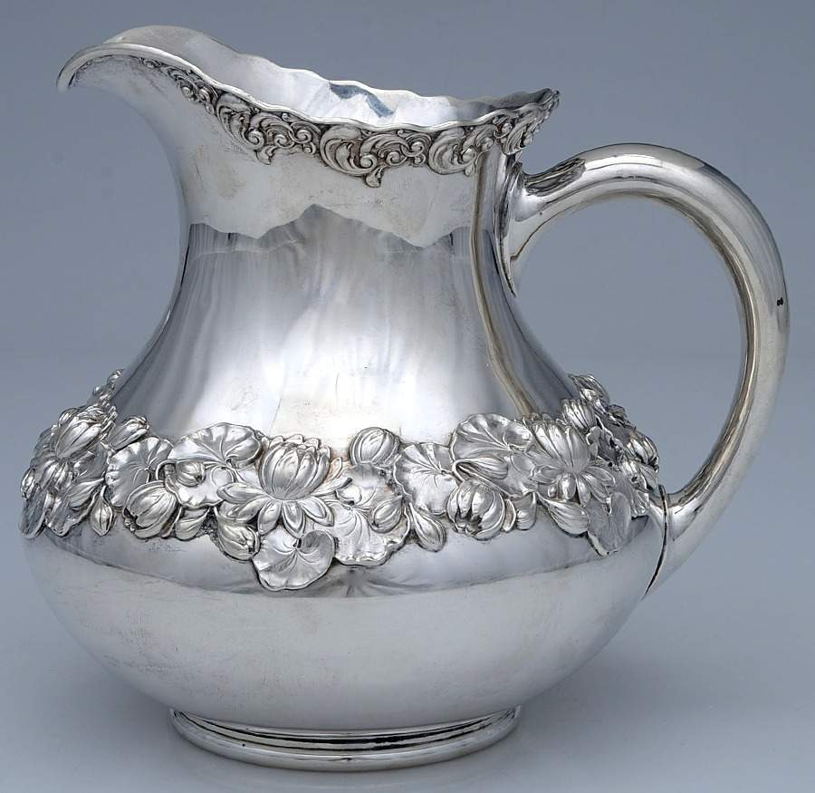 A258 (Sterling, Hollowware) Sterling Water Pitcher by Gorham Silver-1