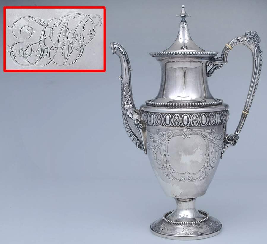3  (Coin, Hollowware) Coffee Pot by Gorham Silver-1
