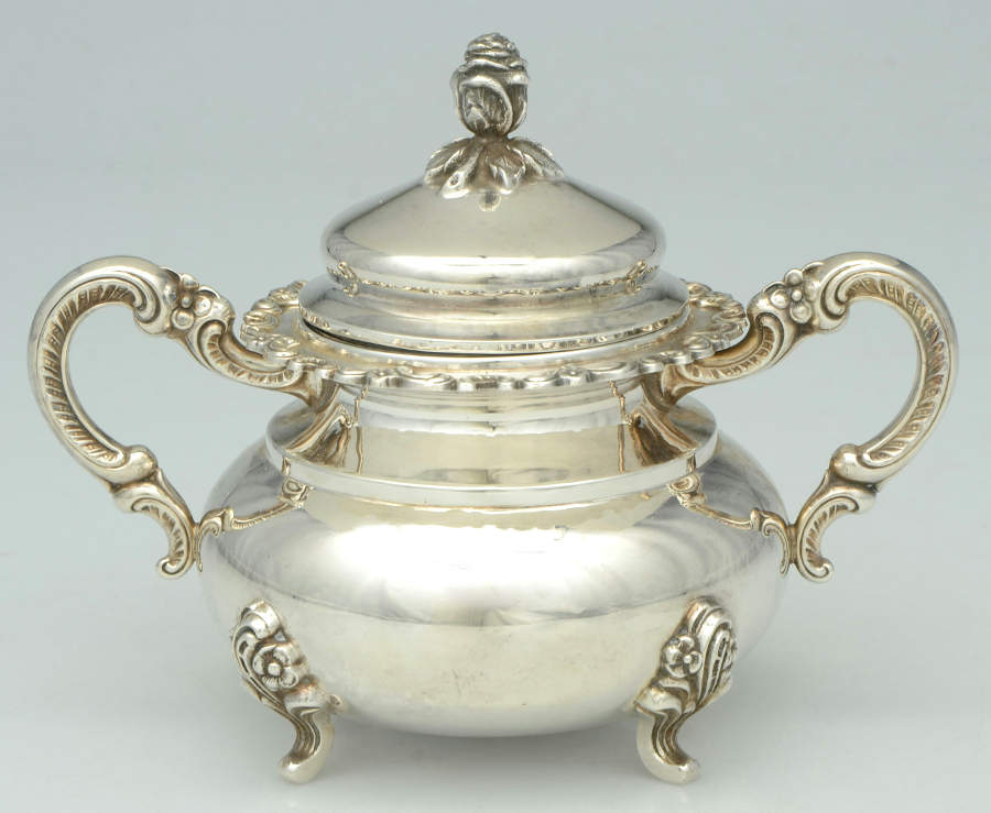 GAK3 (Sterling, Hollowware) Sugar Bowl & Lid by Gayer & Krauss-1
