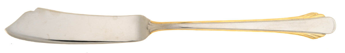 Calais Gold (Stainless) Flat Handle Master Butter Knife by Gorham Silver-1