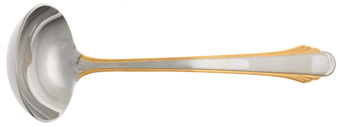 Calais Gold (Stainless) Solid Gravy Ladle by Gorham Silver-1