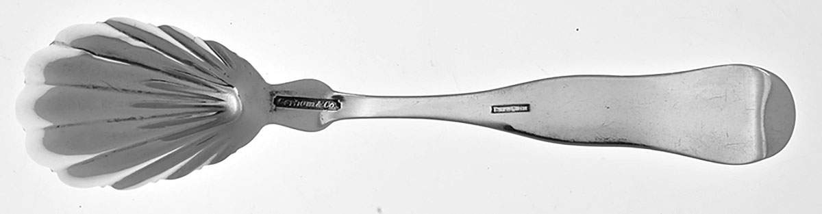 Coin Silver Flatware Sugar Shell Spoon by Gorham Silver-2