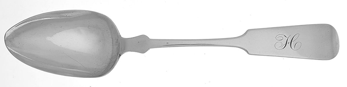 Coin Silver Flatware Tablespoon (Serving Spoon) by Gelston and Treadwell-1