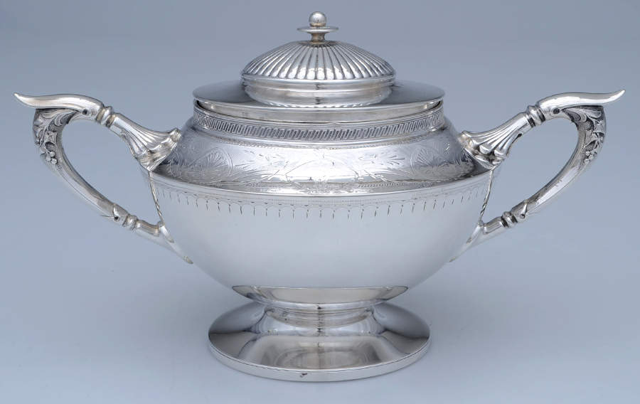 550E (Sterling, Hollowware) Sugar Bowl & Lid by Gorham Silver-1
