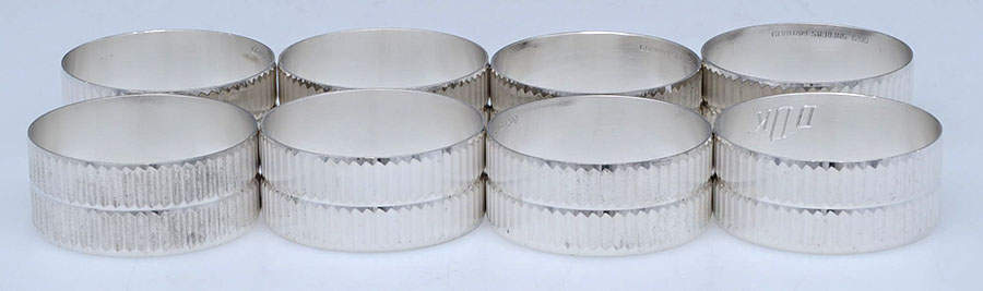 1200 (Sterling, Hollowware) Napkin Ring - Set of 8 by Gorham Silver-1
