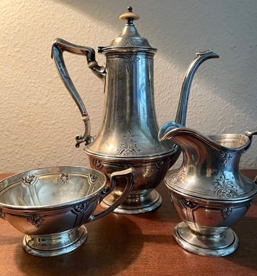 A10251 (Sterling, Hollowware) 3 Piece Mini Tea Set by Gorham Silver-1