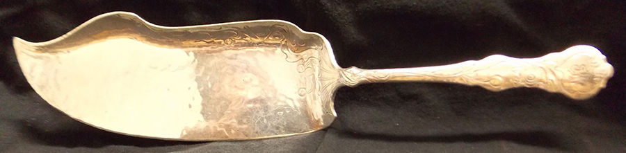 A5421 (Sterling) Large Solid Fish Serving Knife by Gorham Silver-1