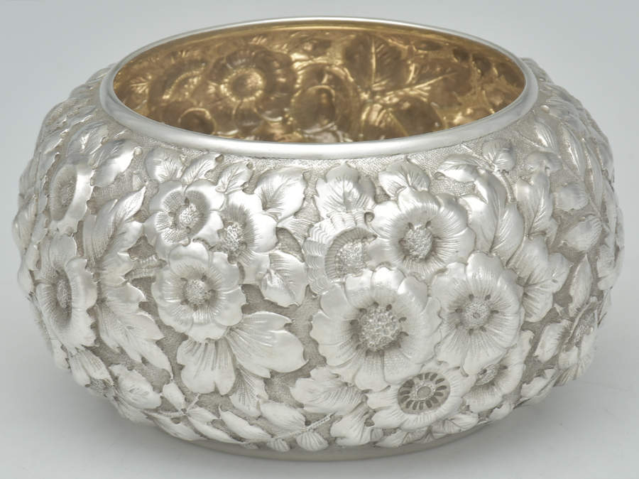 Repousse (Sterling, Hollowware) Waste Bowl by George W Shiebler-1