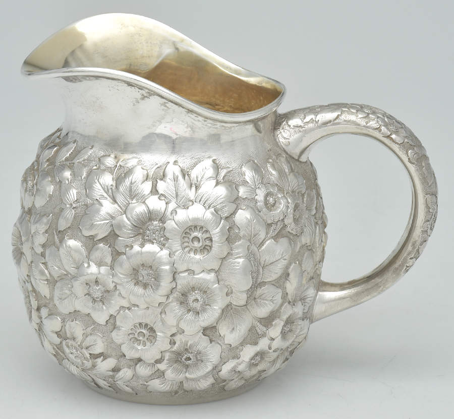 Repousse (Sterling, Hollowware) Creamer by George W Shiebler-1