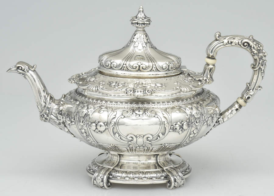 8077 (Sterling, Hollowware) Teapot by Graff Washbourn & Dunn-1