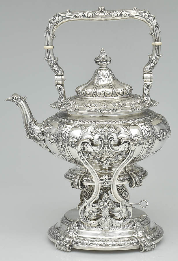 8077 (Sterling, Hollowware) Kettle, Stand & Burner by Graff Washbourn & Dunn-1