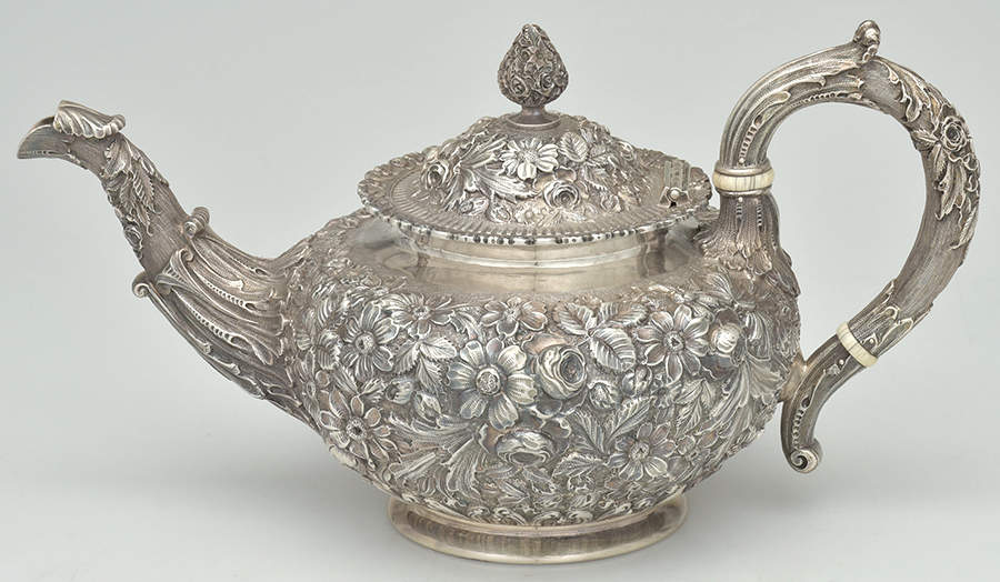 Repousse (Hollowware, Sterling) Teapot by Galt & Bro-1