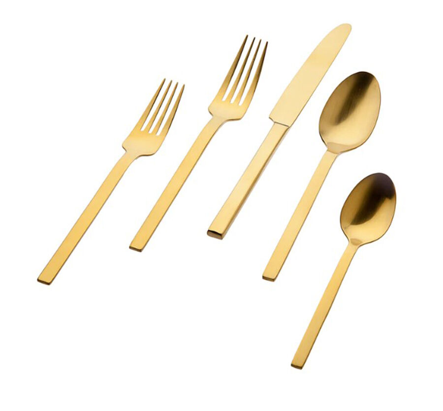 Atlas Matte (Gold Electroplate) Fork by Godinger-1