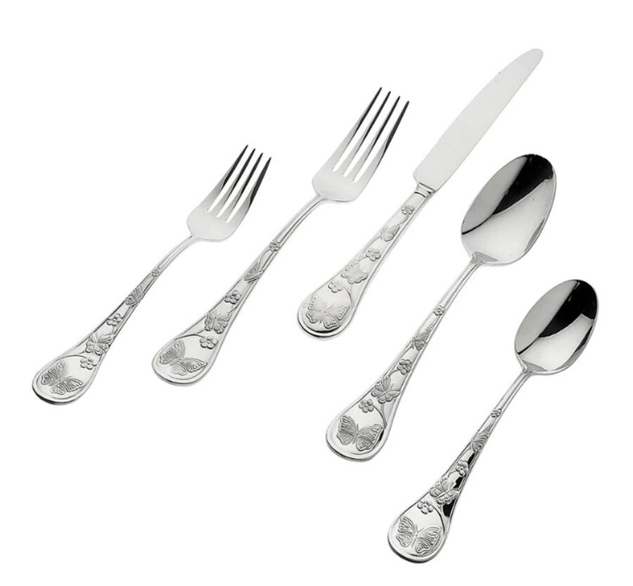 Butterfly Sandblast (Stainless) Fork by Godinger-1