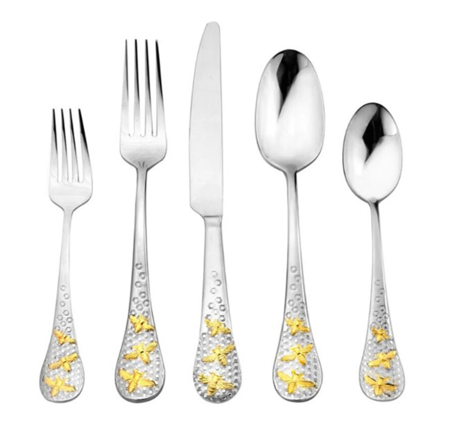Buzz Gold Accent (Stainless) Fork by Godinger-1