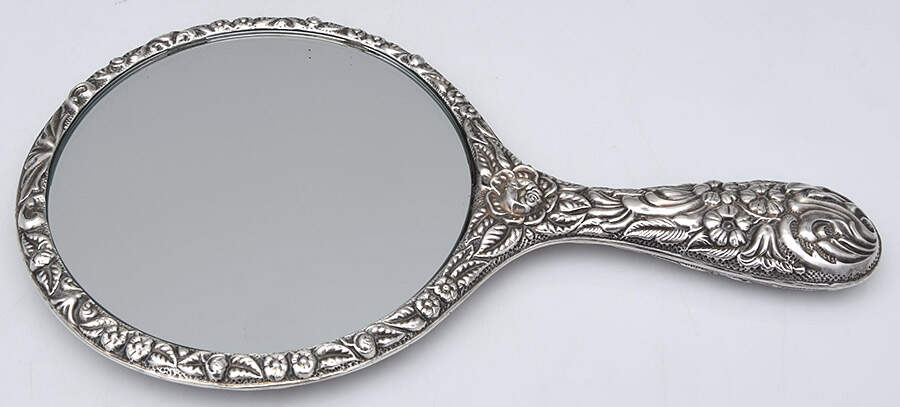 GNH3 (Sterling, Hollowware) Mirror with Handle by George Nathan & Ridley Hayes-1